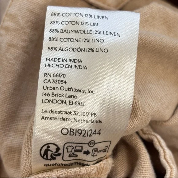 FREE PEOPLE Sweet Talk Chino Pants in Croissant Tan Size 6 - Picture 10 of 12